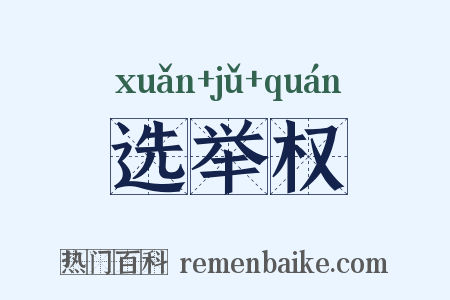 选举权是什么意思的图片